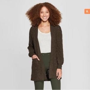 mossimo black knit cardigan